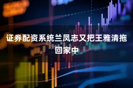 证券配资系统兰凤志又把王雅清拖回家中