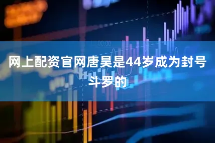 网上配资官网唐昊是44岁成为封号斗罗的